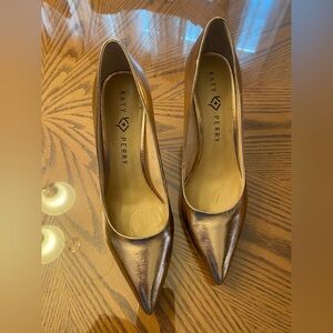 Katy Perry Collections Metallic Bronze Pointed-Toe Pumps